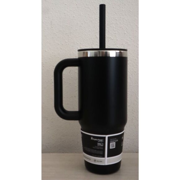 Hydro Flask 888-58 Black 24 oz Insulated Travel Tumbler w/Handle, Straw & Lid - Picture 3 of 11
